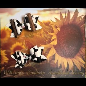 Cow faux bows